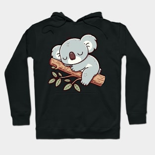 cute koala sleeping up a tree Hoodie